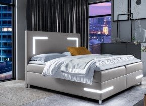 Meble Gruška - Boxspring postelja Delos LED - 180x200 cm