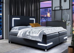 Meble Gruška - Boxspring postelja Delos LED - 200x200 cm