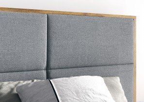 Meble Gruška - Boxspring postelja Wood 2 - 120x200 cm - hrast lancelot