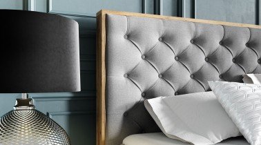 Meble Gruška - Boxspring postelja Wood 3 - 180x200 cm - hrast lancelot