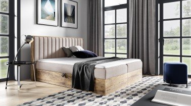Meble Gruška - Boxspring postelja Wood4 - 120x200 cm