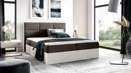 Boxspring postelja Wood 2 - 160x200 cm - nordijski tik
