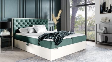 Meble Gruška - Boxspring postelja Wood 3 - 120x200 cm - nordijski tik