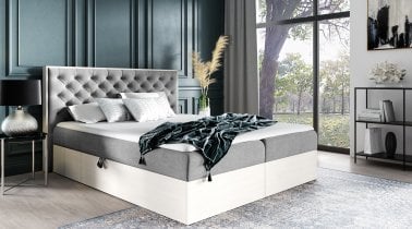 Meble Gruška - Boxspring postelja Wood 3 - 120x200 cm - nordijski tik