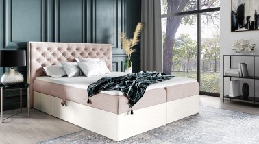Meble Gruška - Boxspring postelja Wood 3 - 120x200 cm - nordijski tik