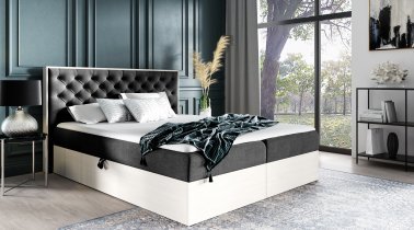Meble Gruška - Boxspring postelja Wood 3 - 120x200 cm - nordijski tik