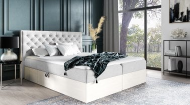 Meble Gruška - Boxspring postelja Wood 3 - 120x200 cm - nordijski tik
