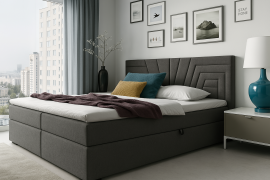 Boxspring postelja Box 4 - 180x200 cm - Bristol 2446 - siva