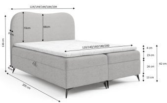 Meble Gruška - Boxspring postelja Ambra - 180x200 cm