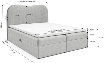Meble Gruška - Boxspring postelja Ambra Lux - 120x200 cm