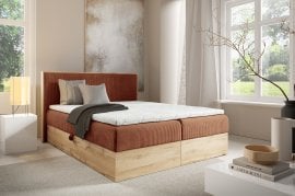 Boxspring postelja Wood 11 - 200x200 cm