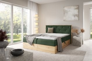 Meble Gruška - Boxspring postelja Wood 12 - 200x200 cm