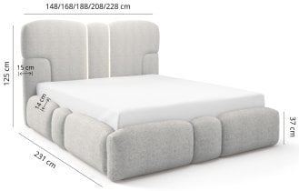 Meble Gruška - Postelja Monti LED - 140x200 cm
