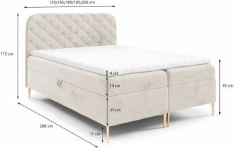 Meble Gruška - Boxspring postelja Senti - 140x200 cm