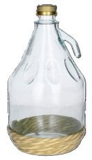 Demijon 3 l v opletu + pokrov - DAM30Z