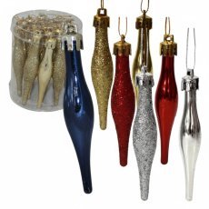 Komplet božičnih okraskov v obliki kaplje 18 kosov - BAI1407