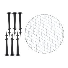 SIATKA OCHRONNA PRZECIW PTAKOM 4m x 5m + 6 SZPILEK DO MOCOWANIA ZIELONA *1848 - LAR1848