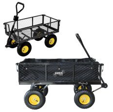 Dvonamenski vrtni voziček črn - WOZ6858