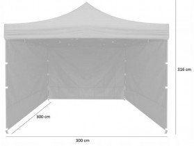 Chomik - Komercialni in vrtni šotor 3x3m - bel - NAM7465