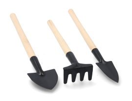 Zestaw narzędzi ogrodowych ( kielnia, transplanter, grabki ) *0303 - perg-n0303