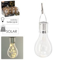 LAMPA SOLARNA ŻARÓWKA 7,5x7,5x22 CM, disp.12szt*0050 - SOL0050
