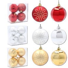 Komplet 4 božične bunkice za jelko - GIF0379