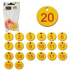 Set 20 številk za panje (1–20), pakiranje 24 kompletov - BEE2847