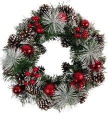 Božični venec s storži, 36 cm - ANT0620