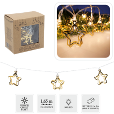 LED lučke na baterije 10L – 3D zvezde - LED4109