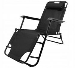 Vrtni ležalnik - črn - LEZ7838