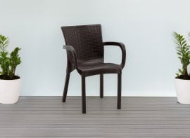 Vrtni stol ratan - rjav - CT014/BR