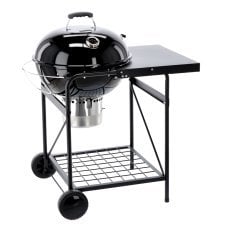 Ogljarski okrogli žar s pokrovom in pultom - BBQ0117