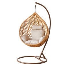 Viseči vrtni fotelj - rjav - FAT0179