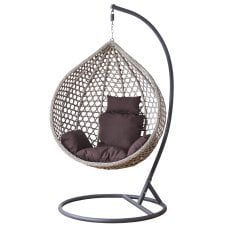 Viseči vrtni fotelj - siv- FAT0216