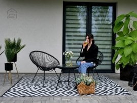 Komplet vrtnega pohištva - črn - FAT3439