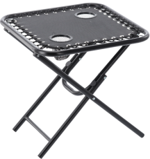 Zložljiva turistična miza 50 cm - črna - LEZ2739
