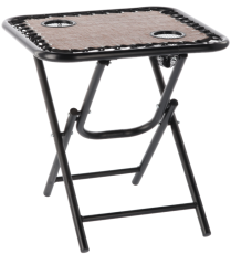 Zložljiva turistična miza 50 cm - rjava - LEZ2746