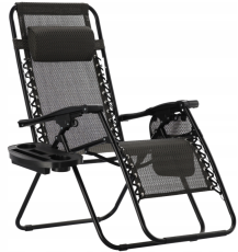 Vrtni ležalnik - črn - LEZ2753