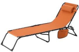 Vrtni ležalnik - oranžna - LEZ2784
