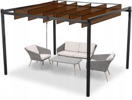 Chomik - Vrtna pergola 3x3 m - rjava - TUN4016