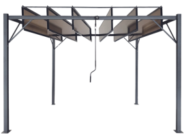 Vrtna pergola 3x3 m - rjava - TUN4016