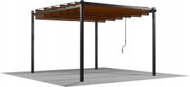 Chomik - Vrtna pergola 3x3 m - rjava - TUN4016