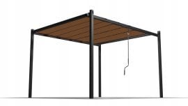 Chomik - Vrtna pergola 3x3 m - rjava - TUN4016