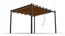 Chomik - Vrtna pergola 3x3 m - rjava - TUN4016