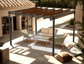 Chomik - Vrtna pergola 3x3 m - rjava - TUN4016