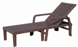 Vrtni ležalnik - temno rjav - ZUM6423