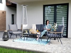 Komplet vrtnega pohištva - siv - ALM8151