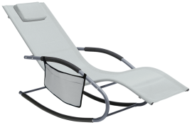 Vrtni gugalni ležalnik - svetlo siv - LEZ1618