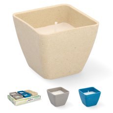 Dekorativna sveča citronela kvadratna 7,5x6 cm - INA2247