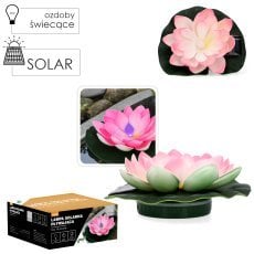 Solarna plavajoča svetilka lilija 18x18x6 cm - SOL0074